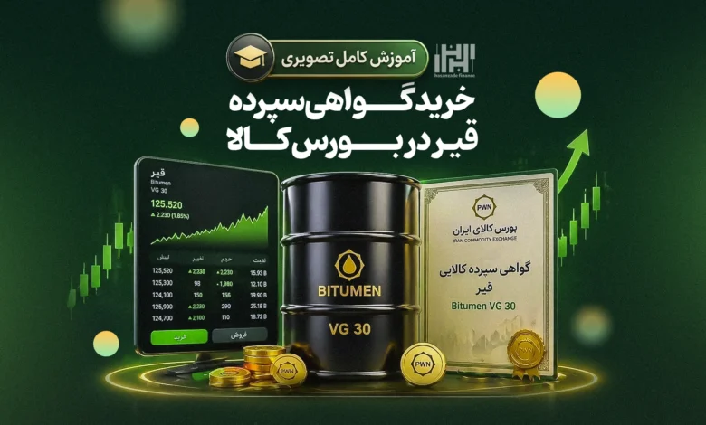 آموزش کامل تصویری خرید گواهی سپرده قیر در بورس کالا