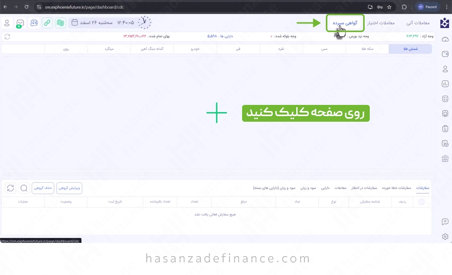بخش گواهی سپرده بورس کالا آگاه